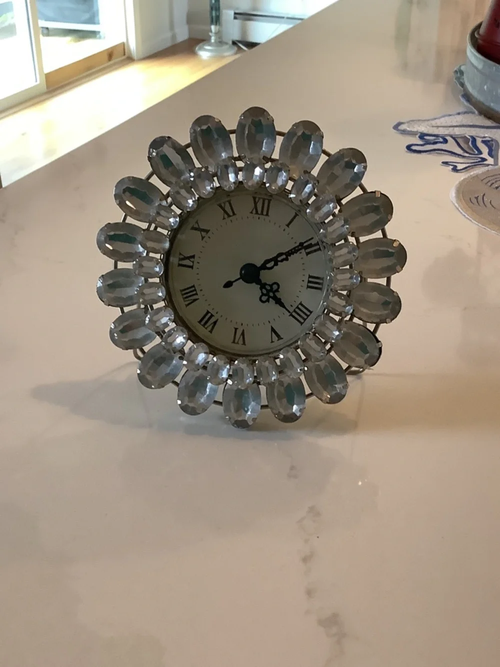 Crystal Accent Wall Clock - Clear Crystal Frame